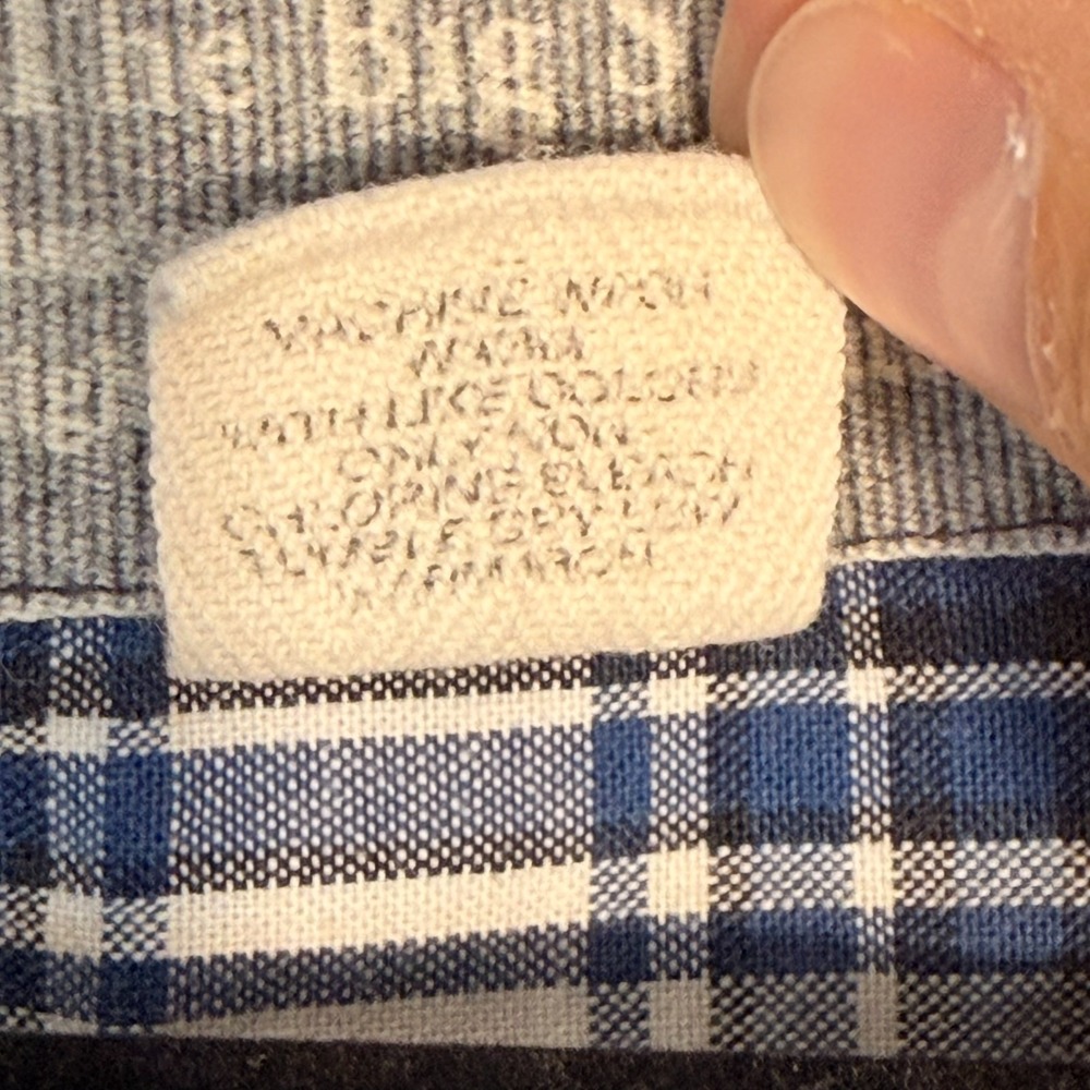 Abercrombie The Big Shirt Short Sleeve Plaid Shirt Mens Large Blue Vintage Y2K - Picture 4 of 9